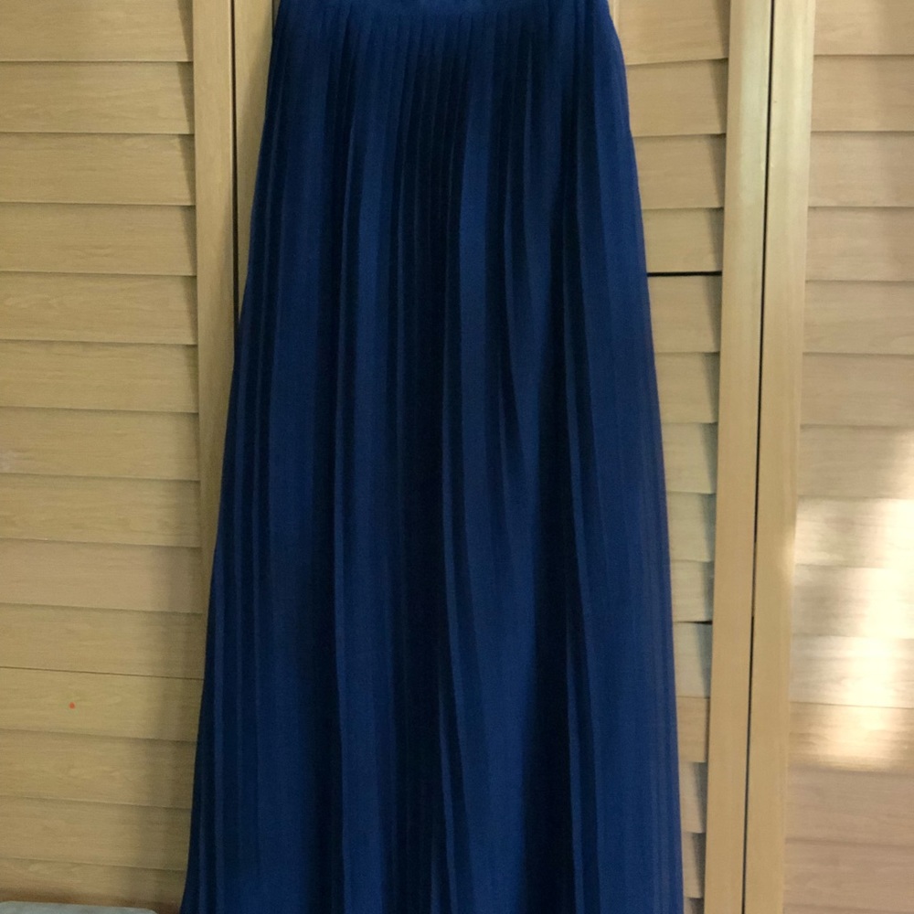 Dark Blue Pleated Skirt (Pinky)